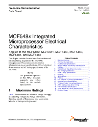 Datasheet MCF5482 manufacturer Freescale
